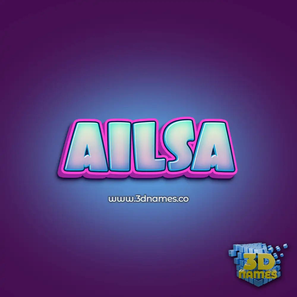 ailsa in Phat Purple style - 3D name wallpaper