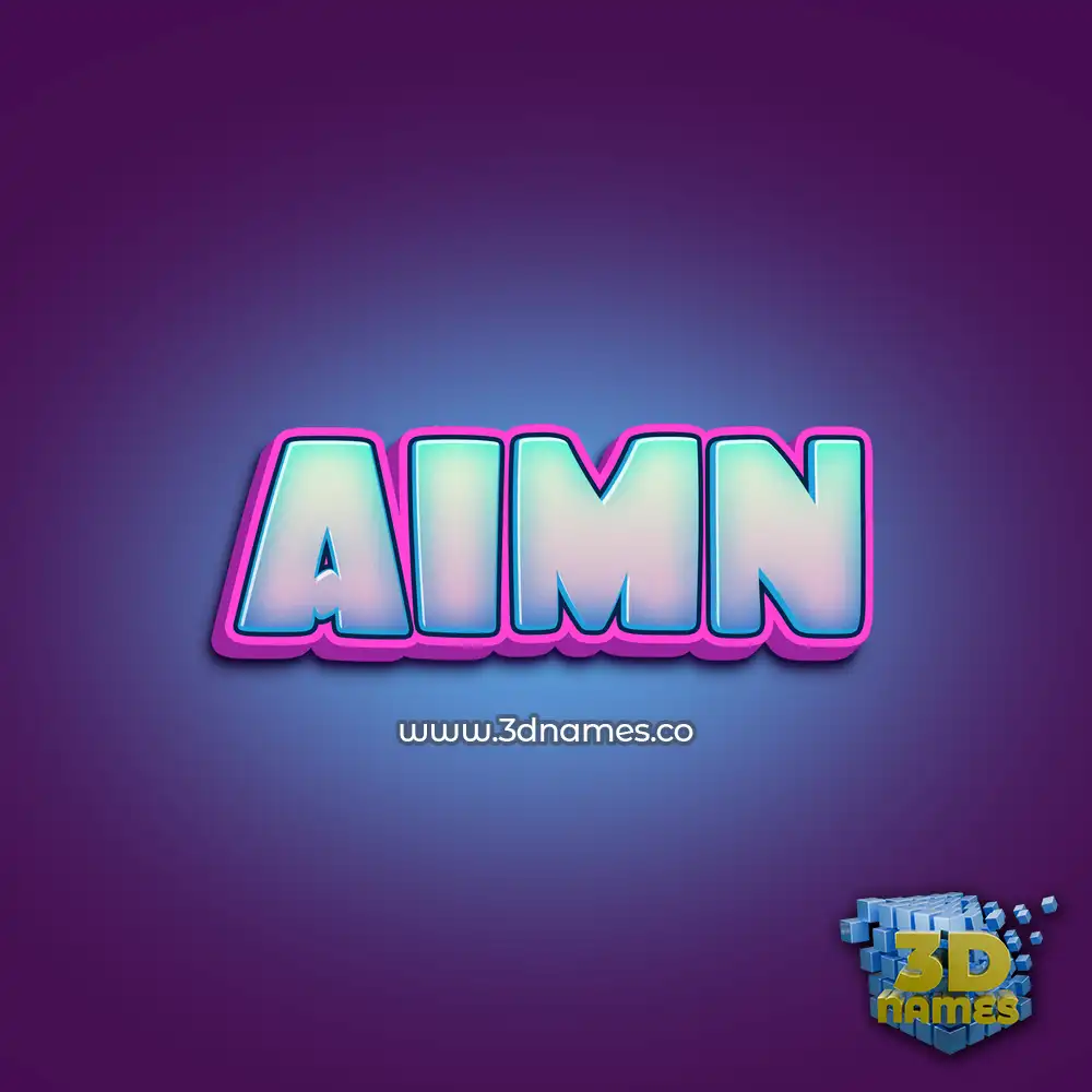 aimn in Phat Purple style - 3D name wallpaper