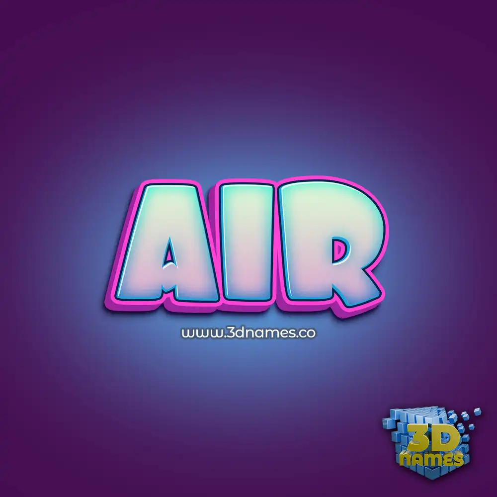 air in Phat Purple style - 3D name wallpaper