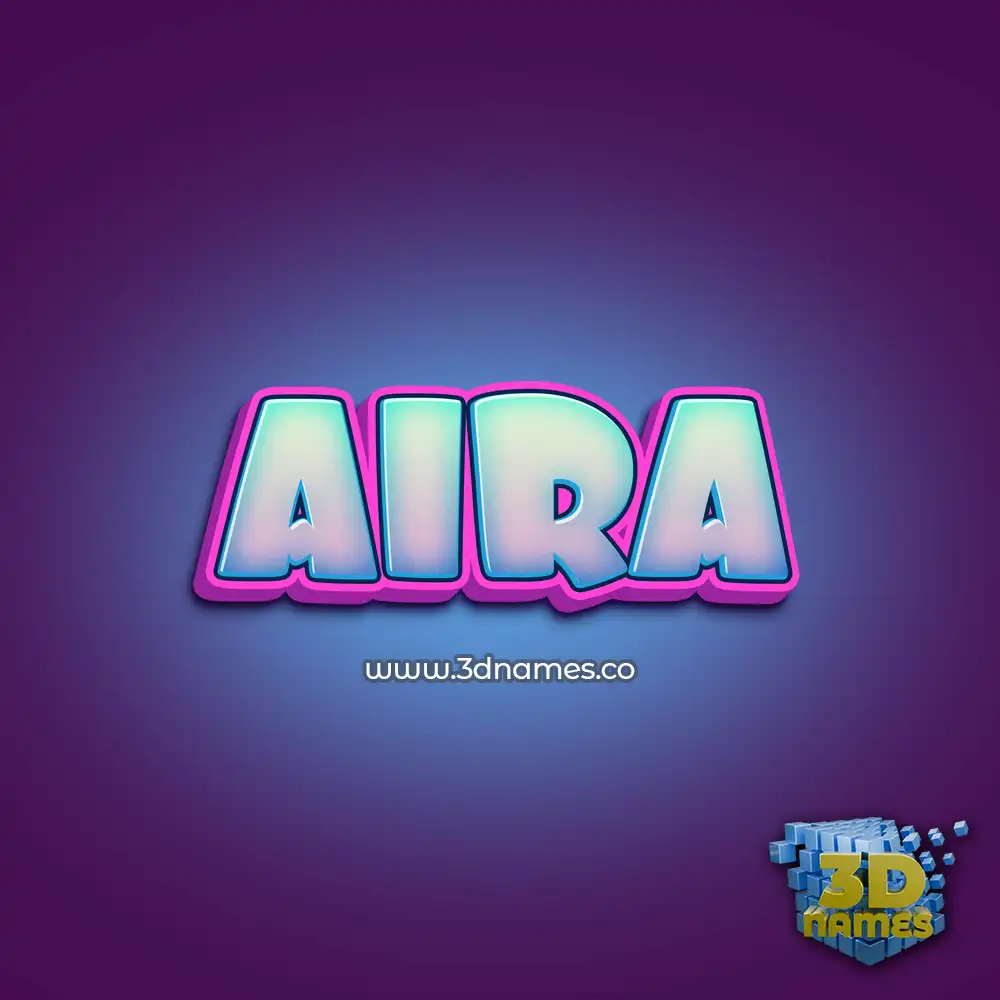 aira in Phat Purple style - 3D name wallpaper