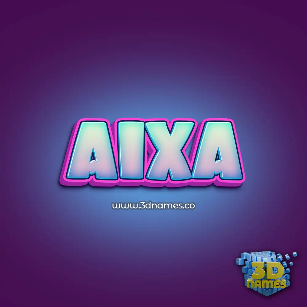 aixa in Phat Purple style - 3D name wallpaper