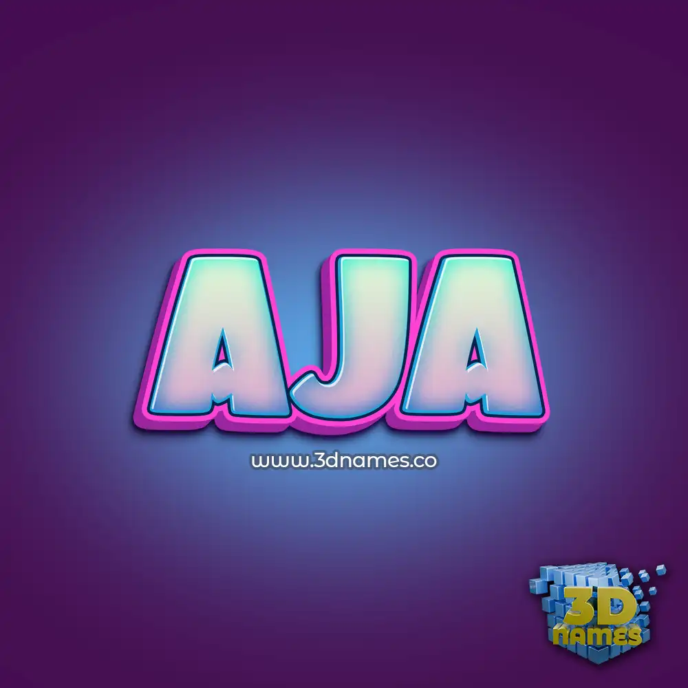aja in Phat Purple style - 3D name wallpaper
