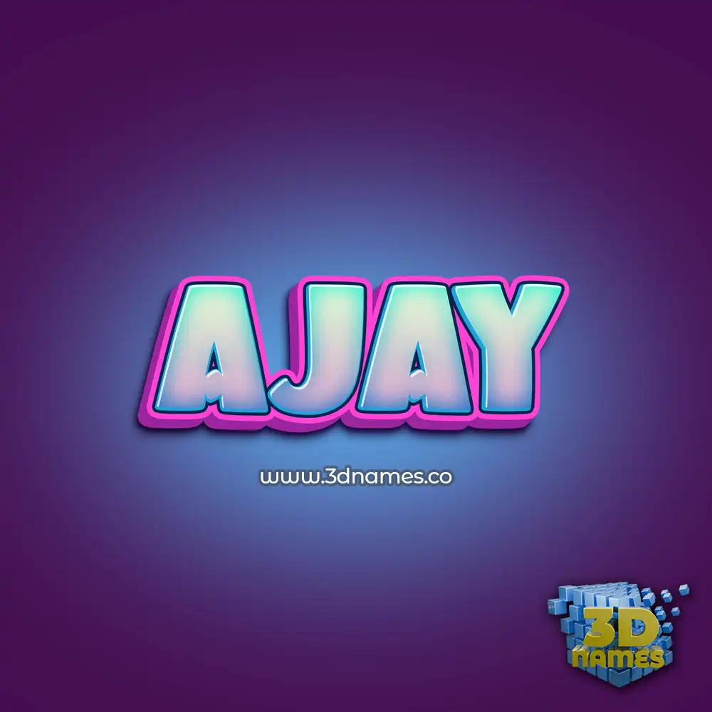 ajay in Phat Purple style - 3D name wallpaper