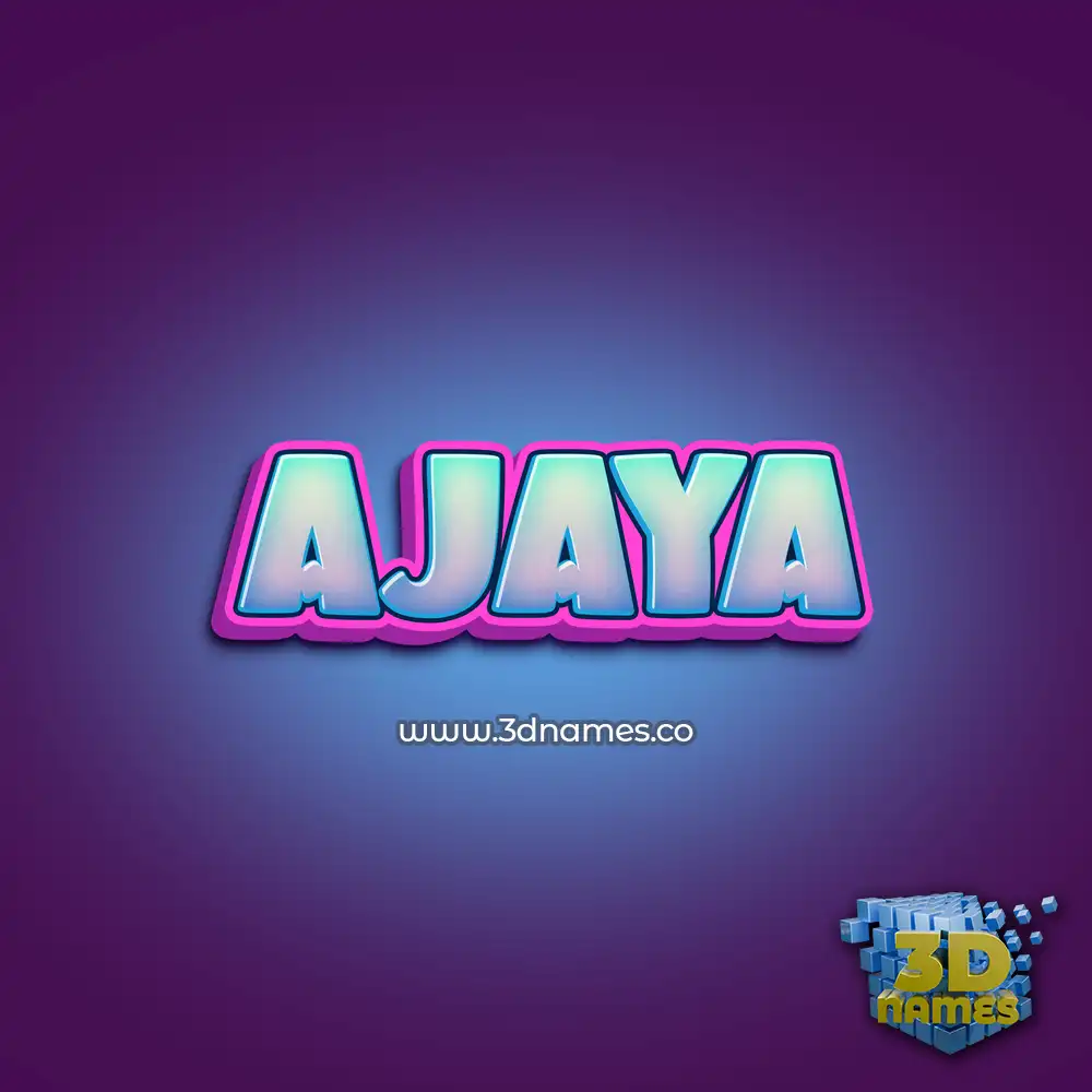 ajaya in Phat Purple style - 3D name wallpaper