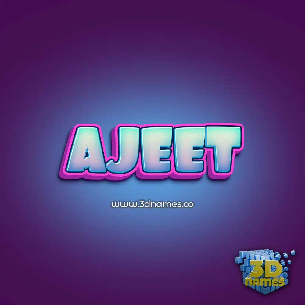 ajeet in Phat Purple style - 3D name wallpaper