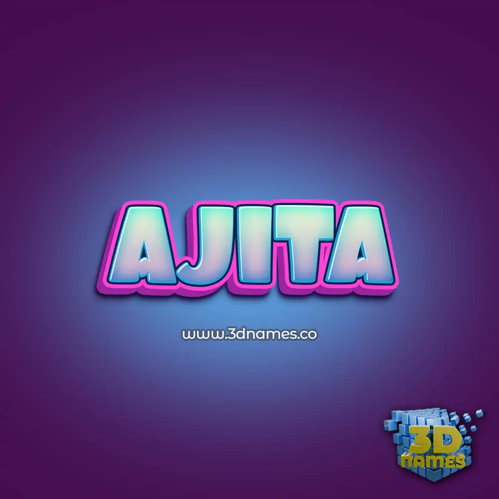 ajita in Phat Purple style - 3D name wallpaper