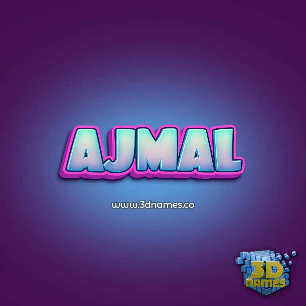 ajmal in Phat Purple style - 3D name wallpaper