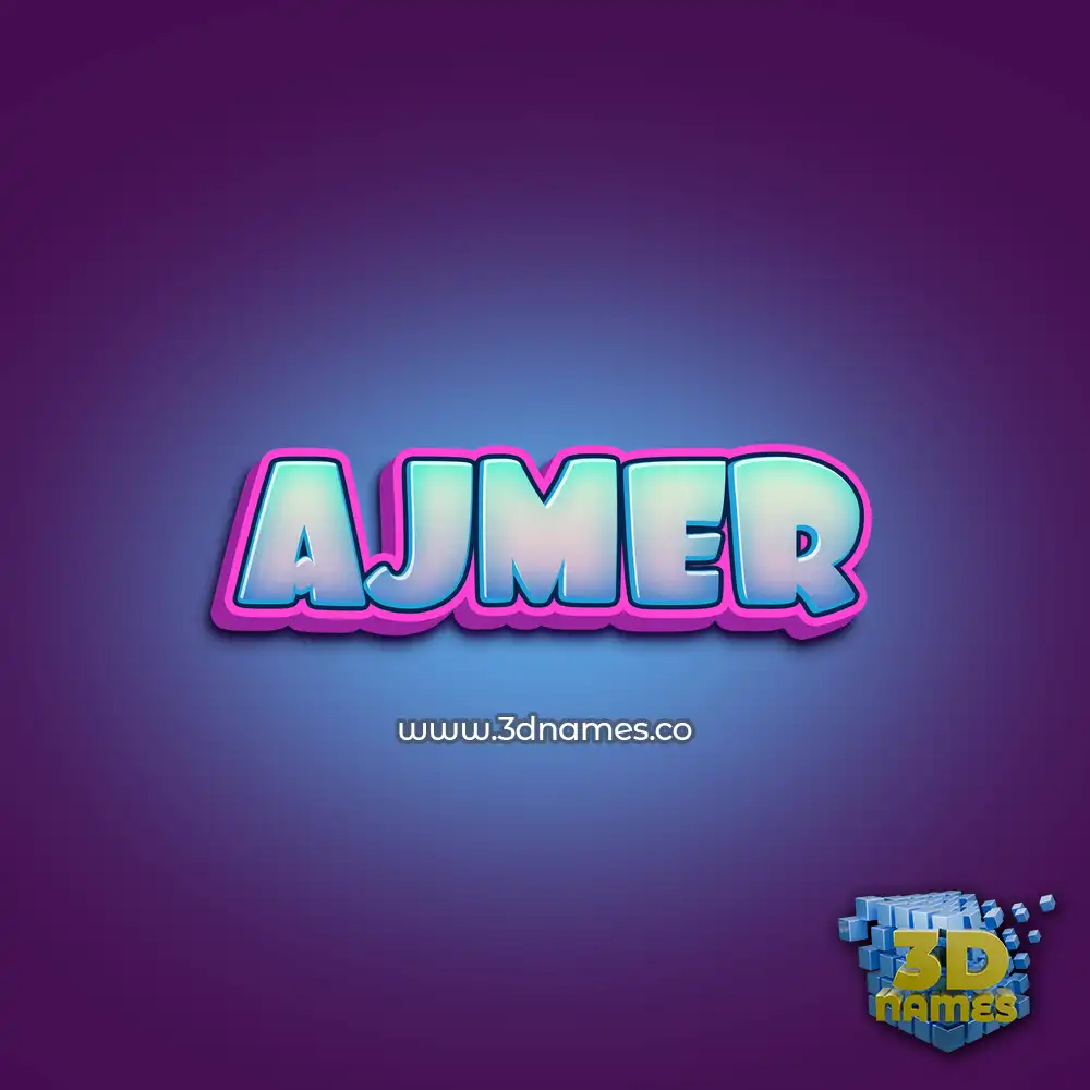 ajmer in Phat Purple style - 3D name wallpaper