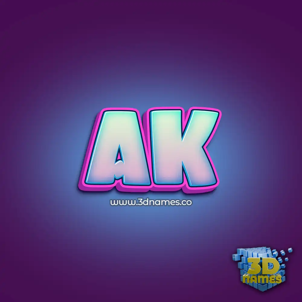 ak in Phat Purple style - 3D name wallpaper