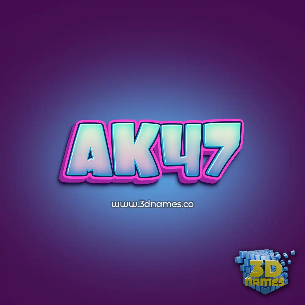 ak47 in Phat Purple style - 3D name wallpaper