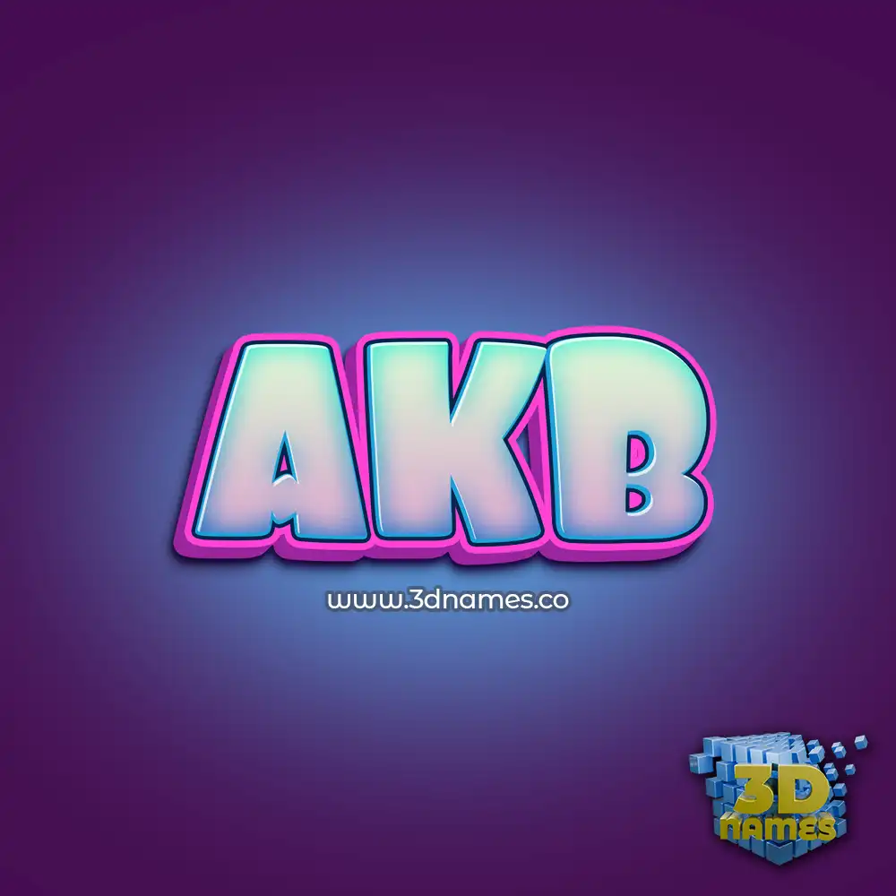 akb in Phat Purple style - 3D name wallpaper