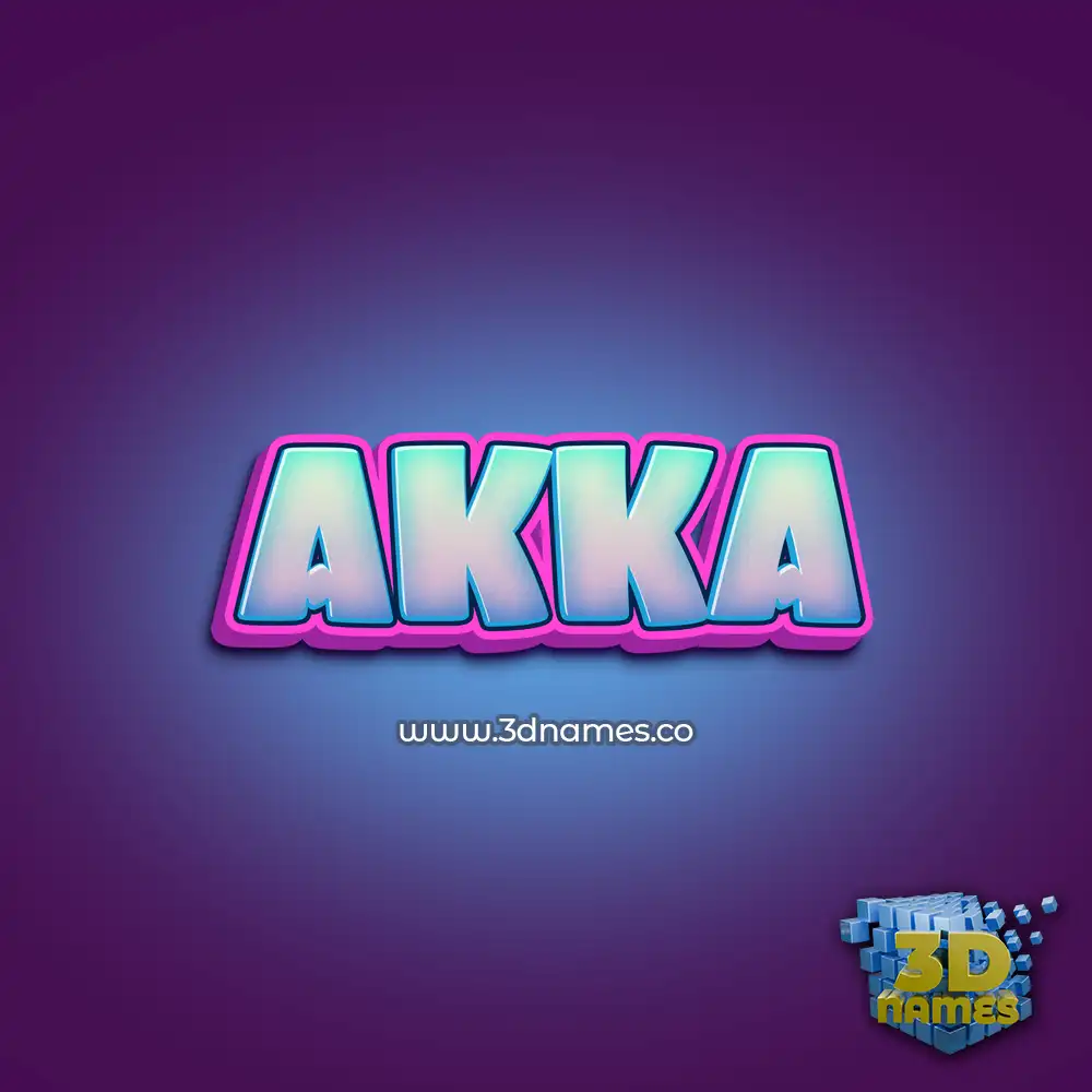 akka in Phat Purple style - 3D name wallpaper