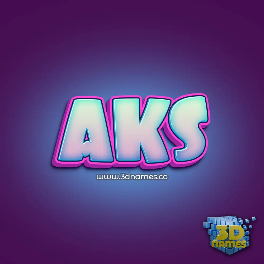 aks in Phat Purple style - 3D name wallpaper