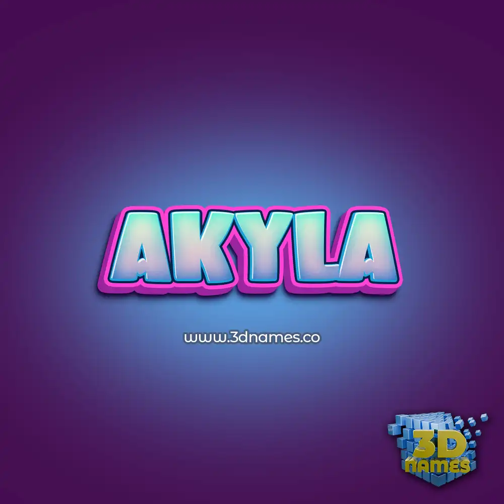 akyla in Phat Purple style - 3D name wallpaper