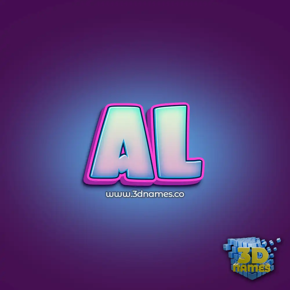 al in Phat Purple style - 3D name wallpaper
