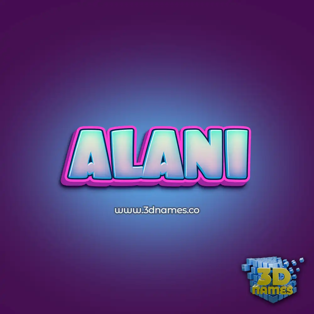 alani in Phat Purple style - 3D name wallpaper