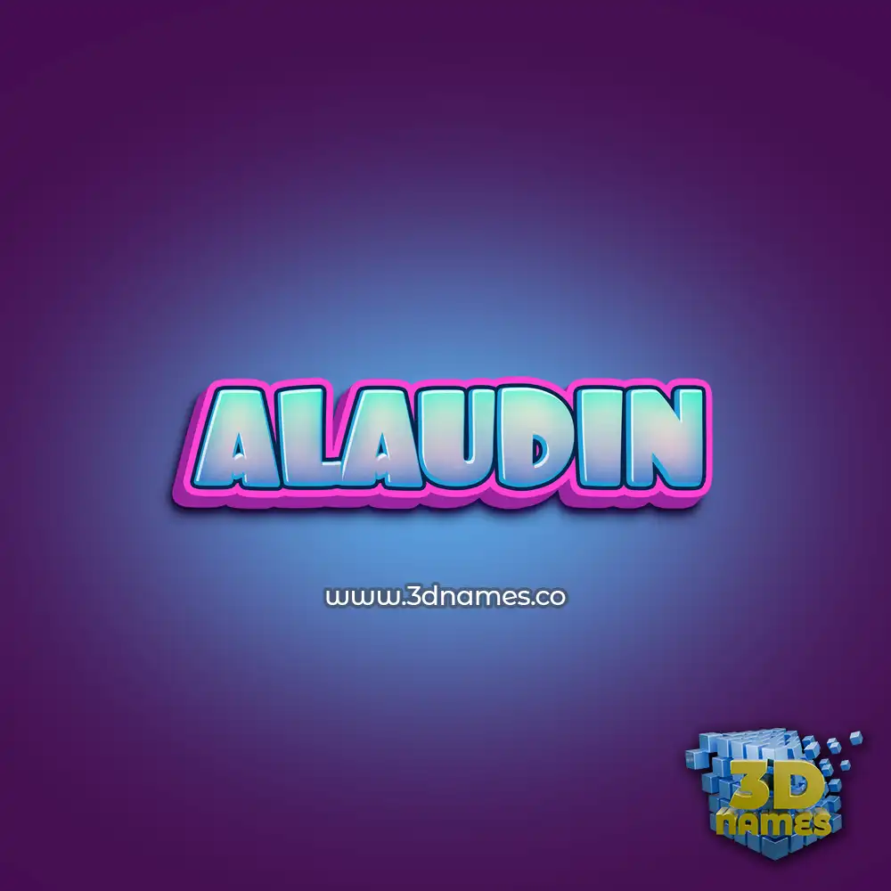 alaudin in Phat Purple style - 3D name wallpaper