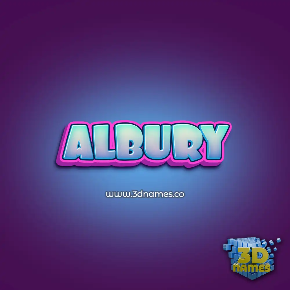 albury in Phat Purple style - 3D name wallpaper