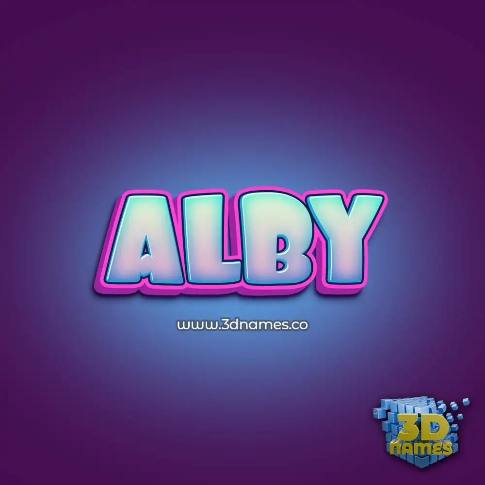 alby in Phat Purple style - 3D name wallpaper