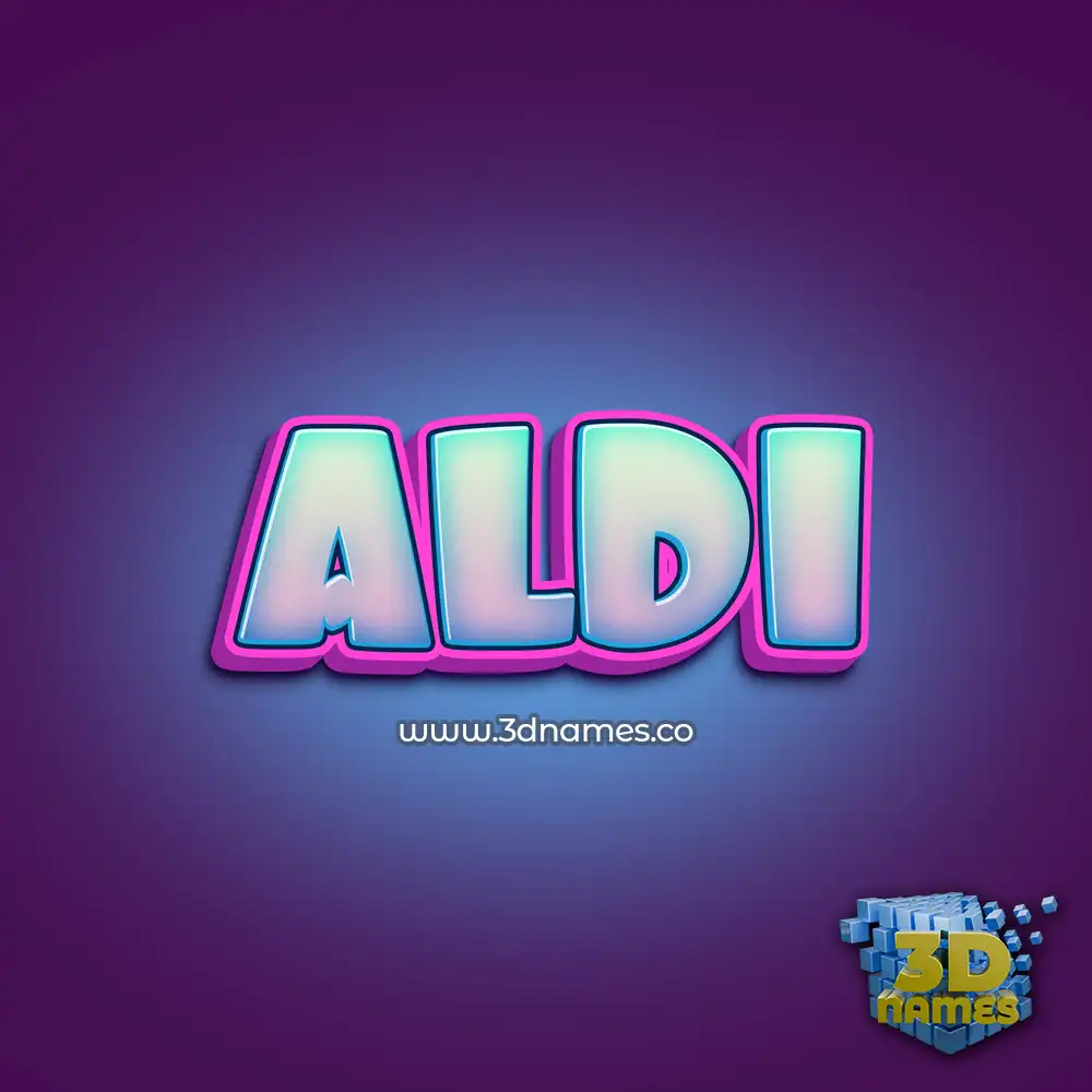 aldi in Phat Purple style - 3D name wallpaper
