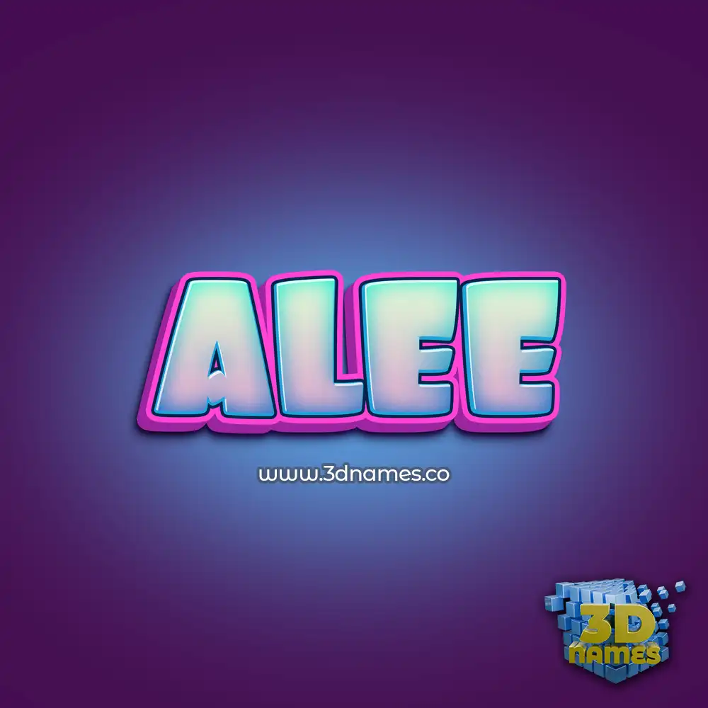 alee in Phat Purple style - 3D name wallpaper