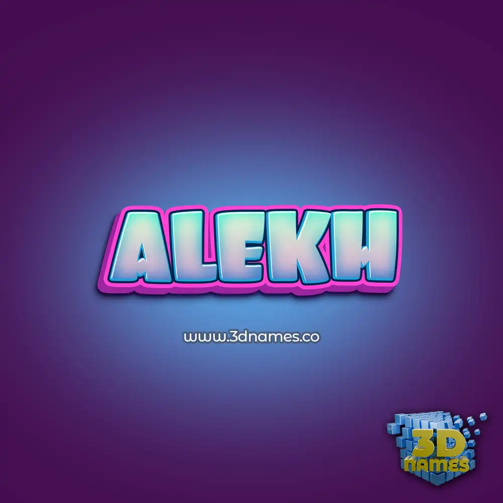 alekh in Phat Purple style - 3D name wallpaper