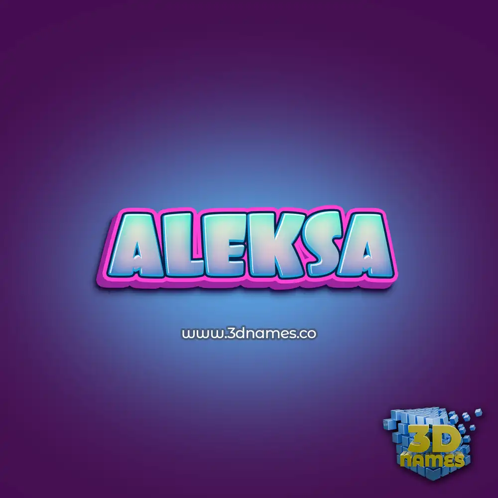 aleksa in Phat Purple style - 3D name wallpaper
