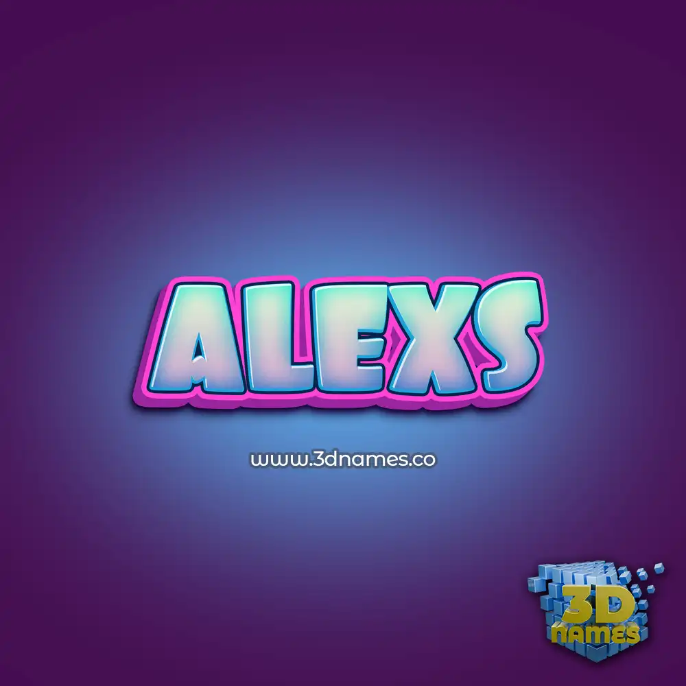 alexs in Phat Purple style - 3D name wallpaper