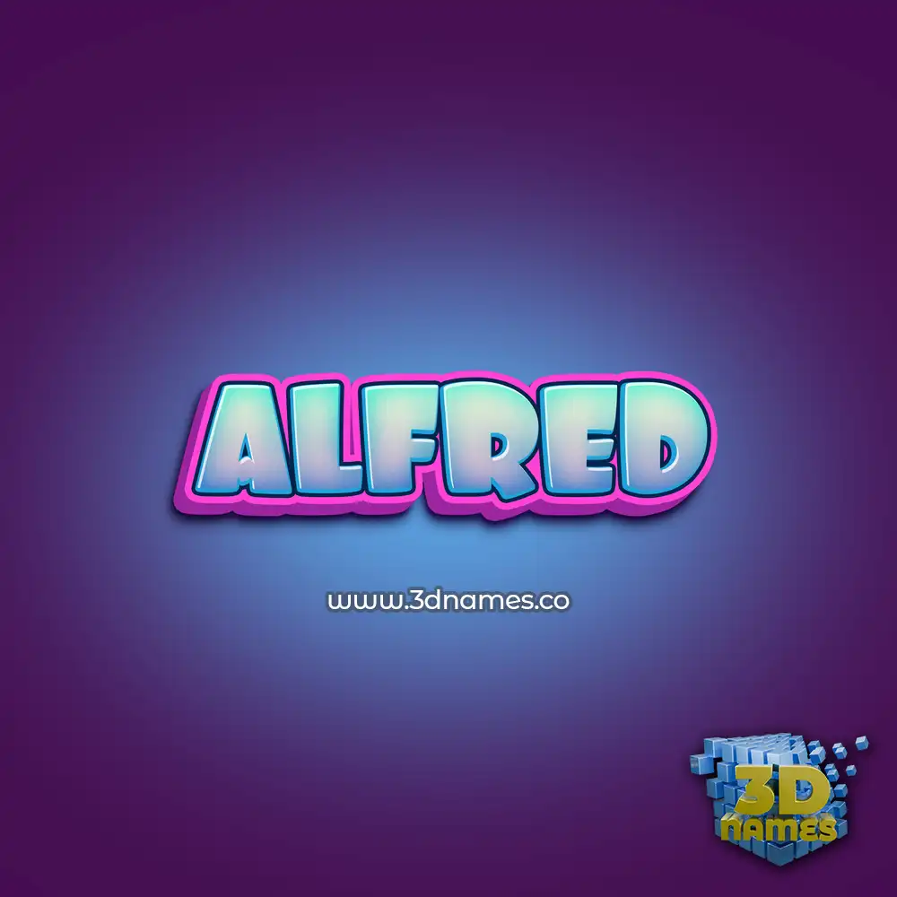 alfred in Phat Purple style - 3D name wallpaper