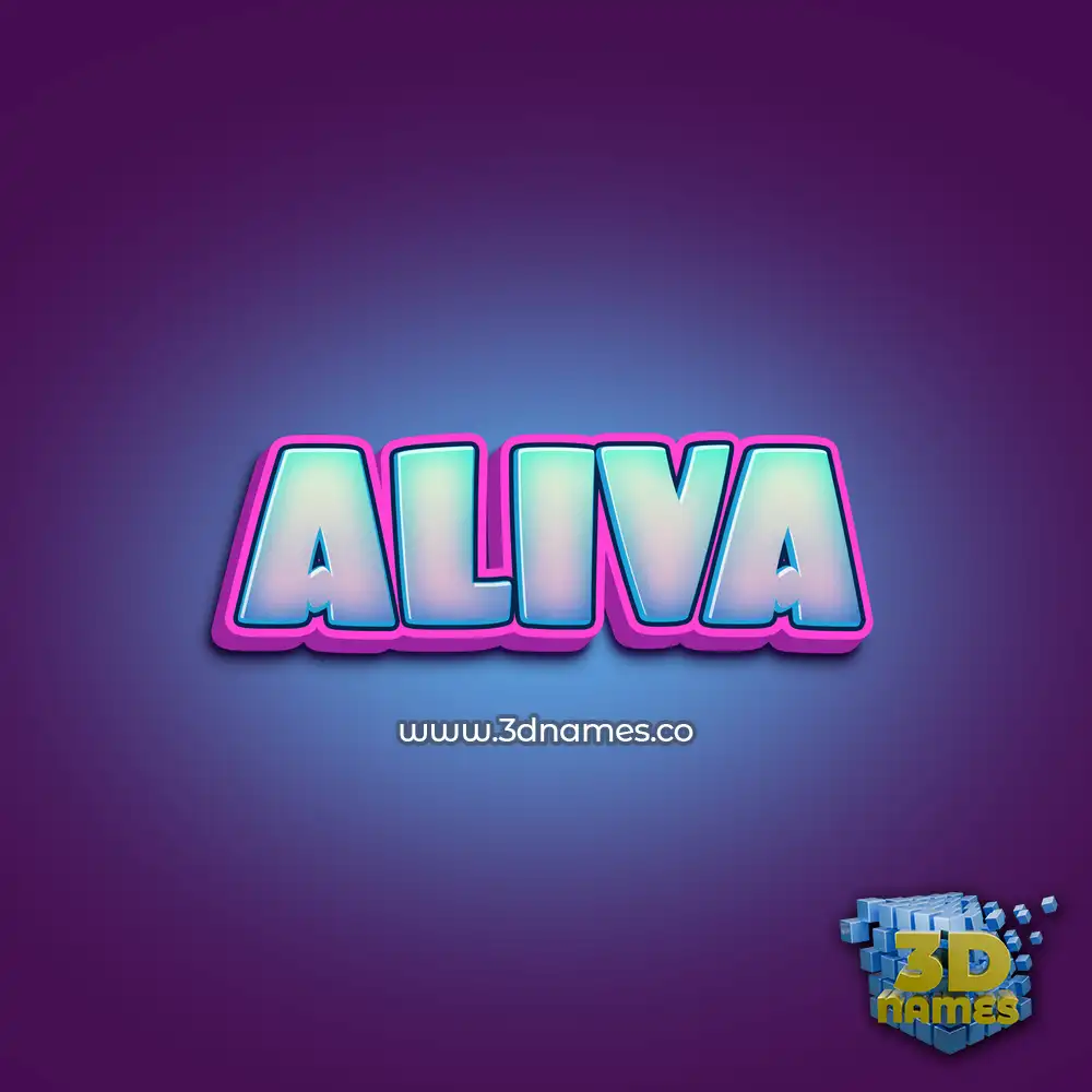 aliva in Phat Purple style - 3D name wallpaper