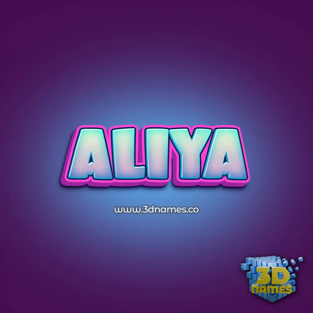 aliya in Phat Purple style - 3D name wallpaper