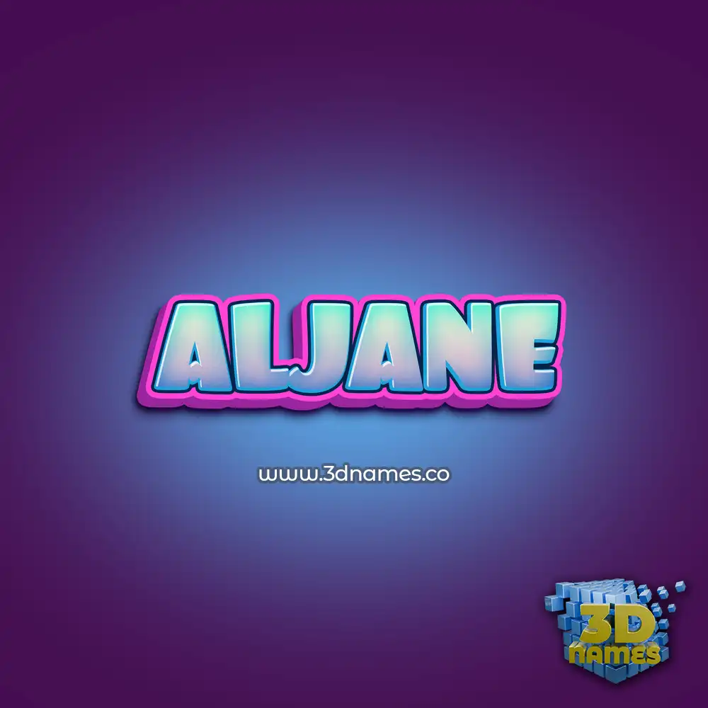 aljane in Phat Purple style - 3D name wallpaper