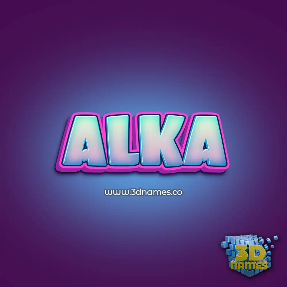 alka in Phat Purple style - 3D name wallpaper