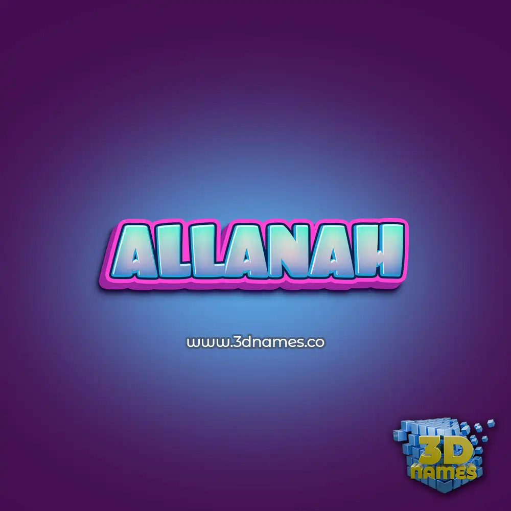 allanah in Phat Purple style - 3D name wallpaper