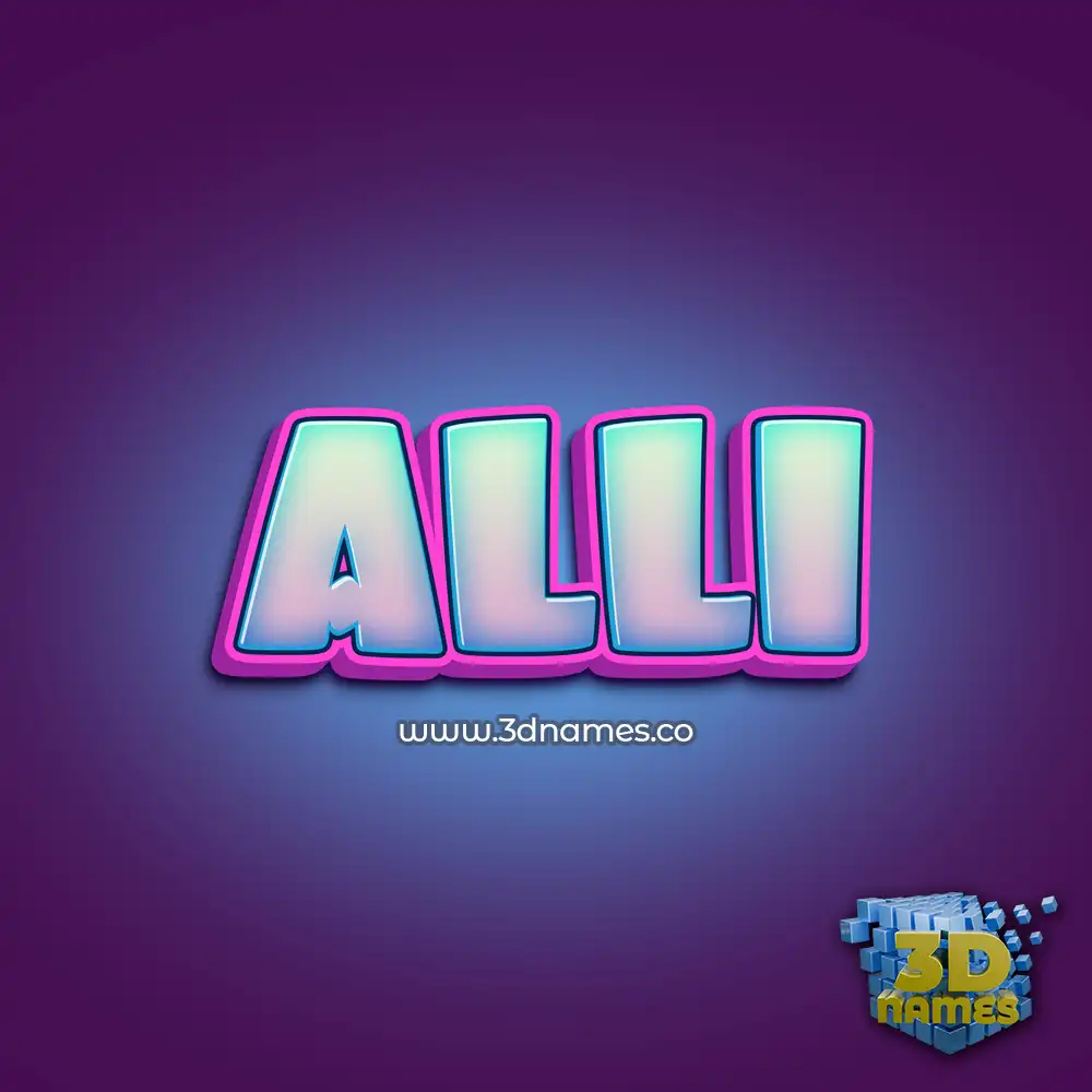 alli in Phat Purple style - 3D name wallpaper