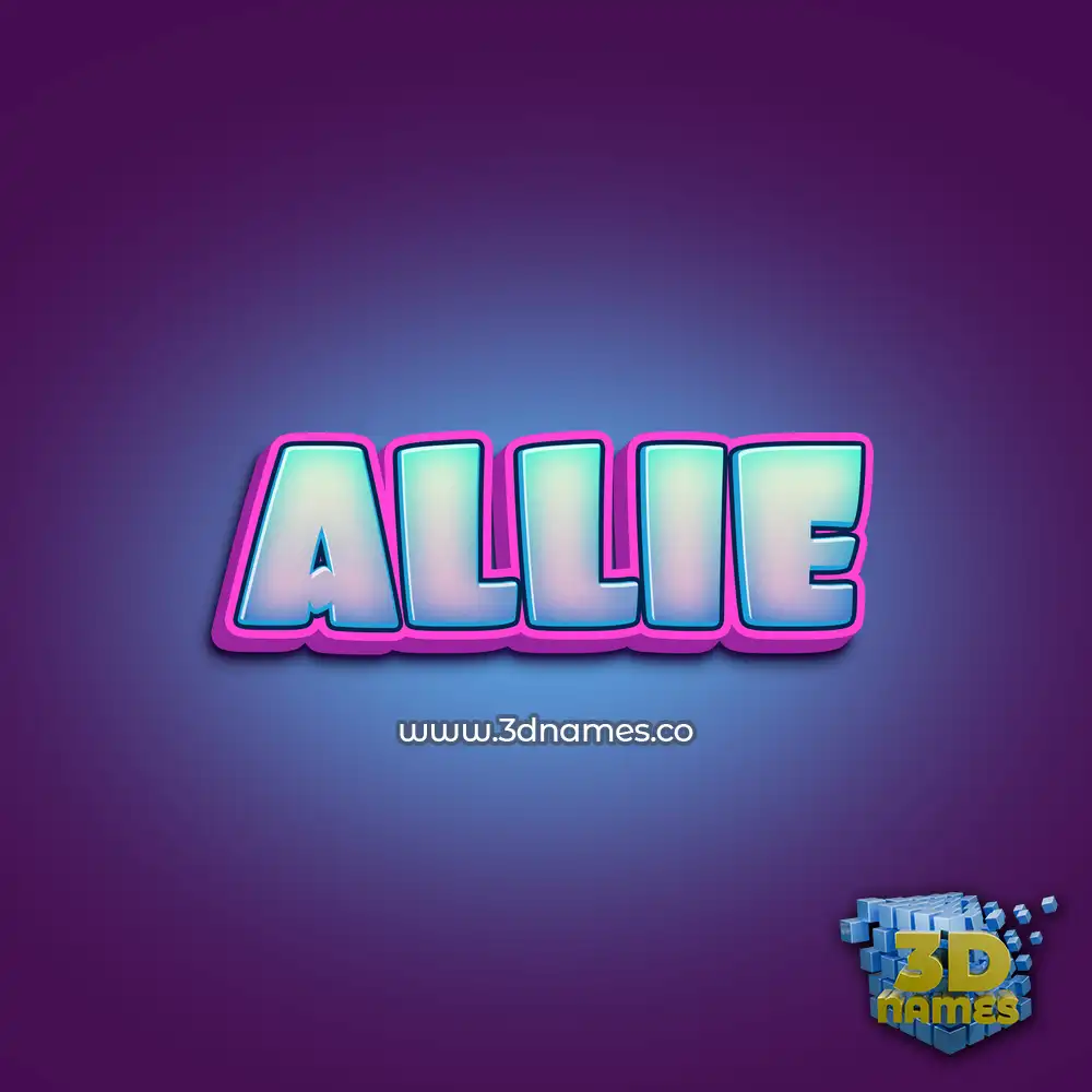 allie in Phat Purple style - 3D name wallpaper
