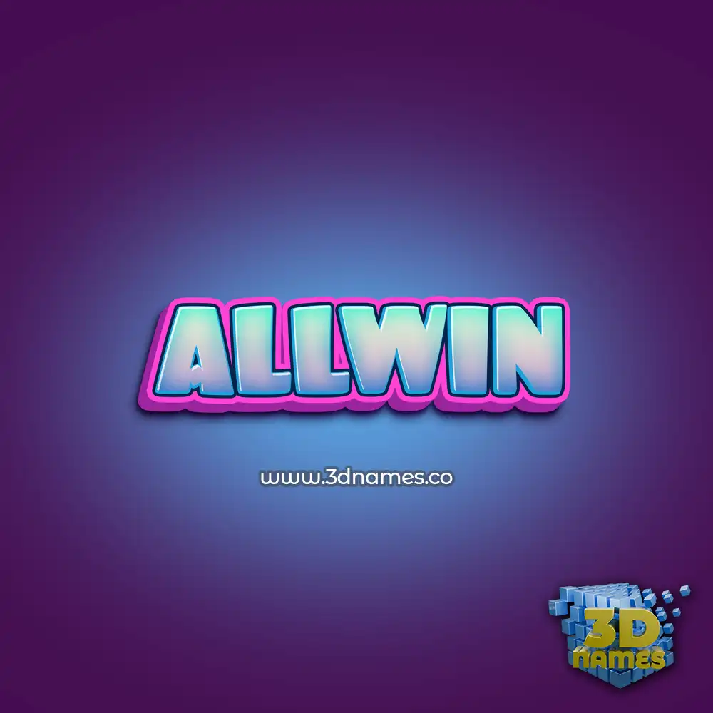 allwin in Phat Purple style - 3D name wallpaper