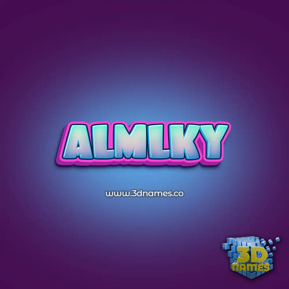 almlky in Phat Purple style - 3D name wallpaper