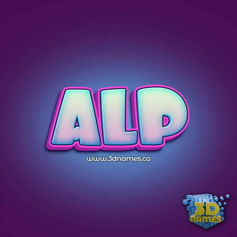 alp in Phat Purple style - 3D name wallpaper