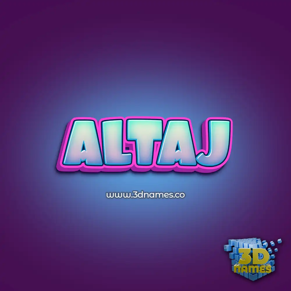 altaj in Phat Purple style - 3D name wallpaper