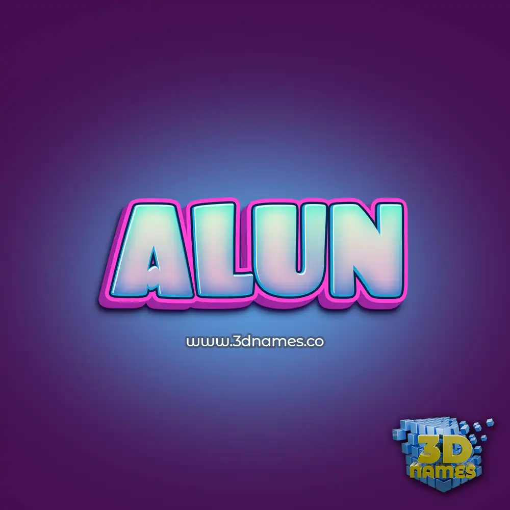alun in Phat Purple style - 3D name wallpaper