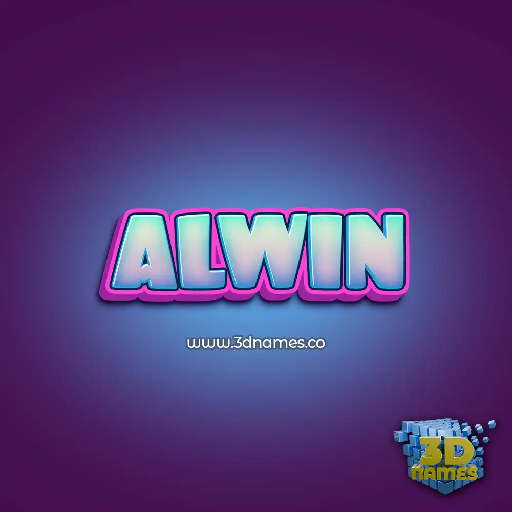 alwin in Phat Purple style - 3D name wallpaper