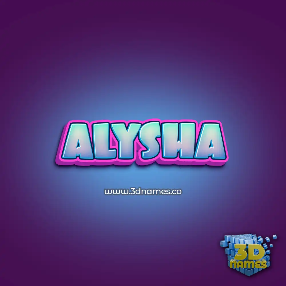alysha in Phat Purple style - 3D name wallpaper
