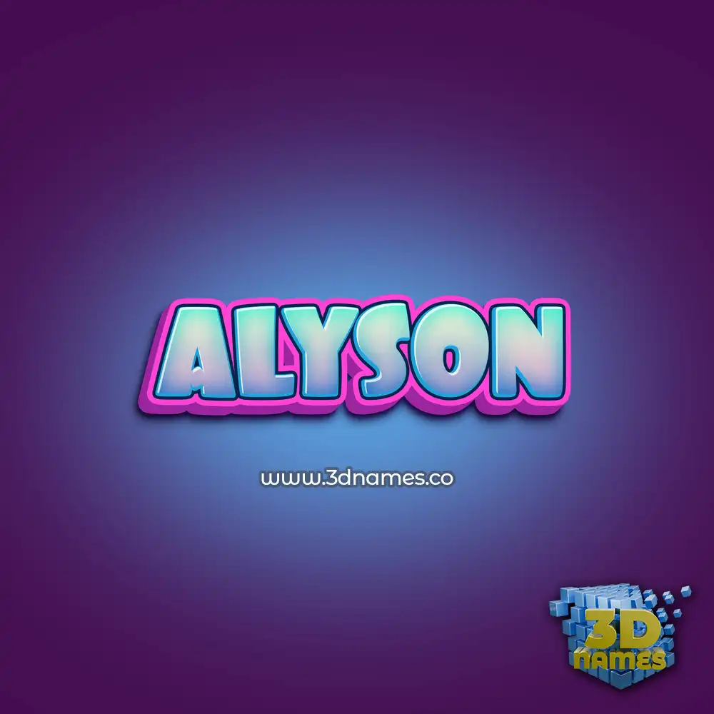 alyson in Phat Purple style - 3D name wallpaper