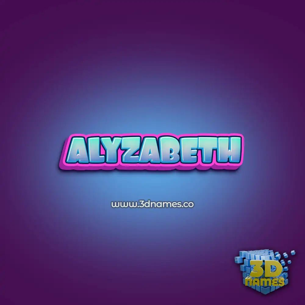 alyzabeth in Phat Purple style - 3D name wallpaper