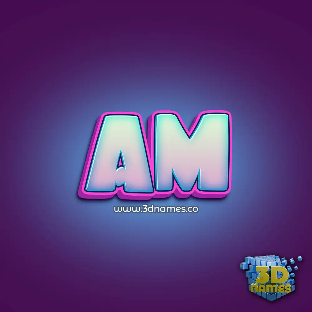 am in Phat Purple style - 3D name wallpaper
