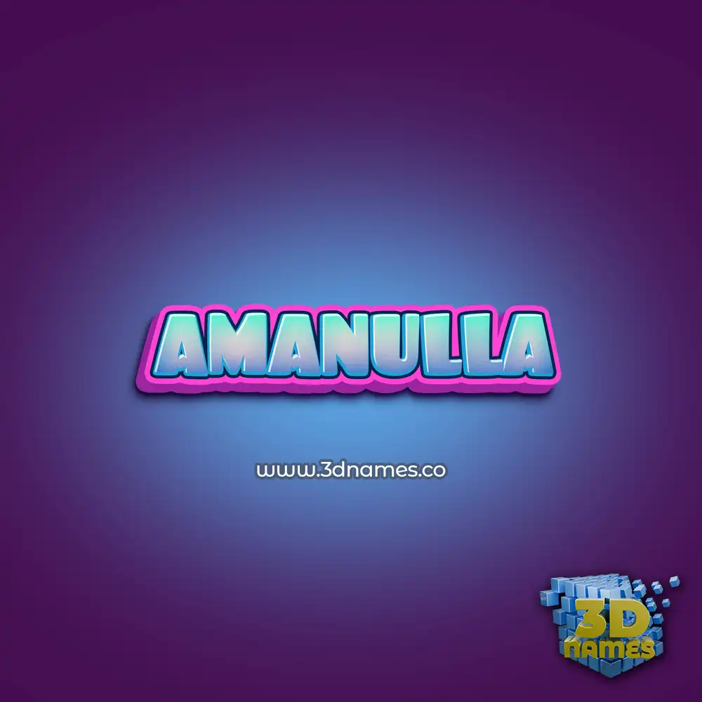 amanulla in Phat Purple style - 3D name wallpaper