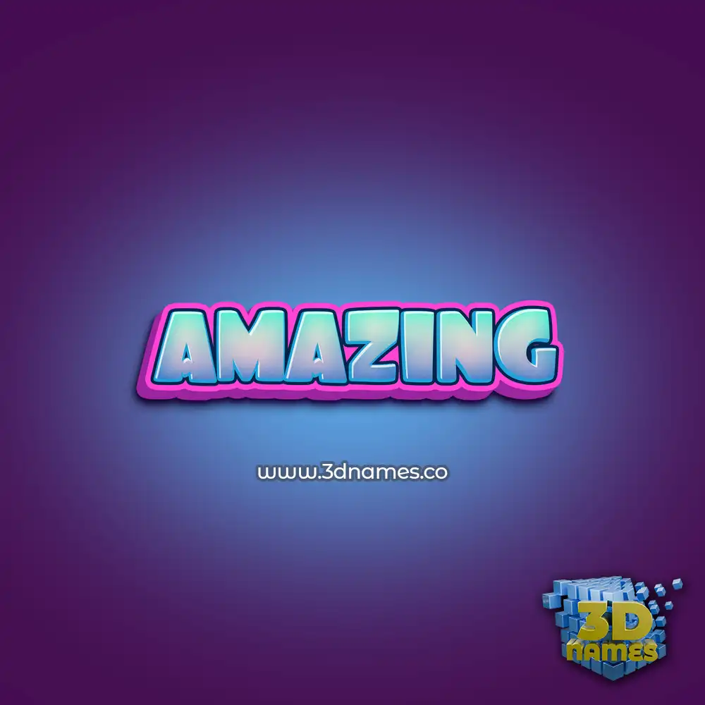 amazing in Phat Purple style - 3D name wallpaper