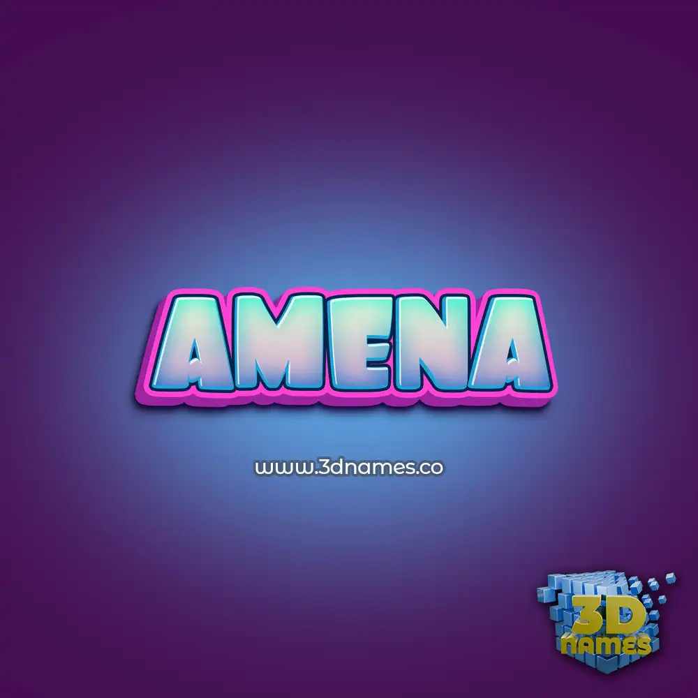 amena in Phat Purple style - 3D name wallpaper