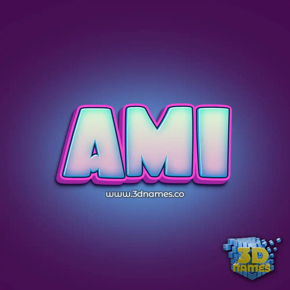ami in Phat Purple style - 3D name wallpaper